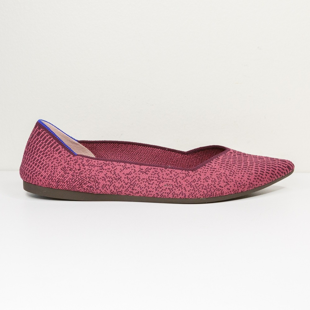 Rothys The Point Fig Python Pointed Toe Slip On F… - image 3